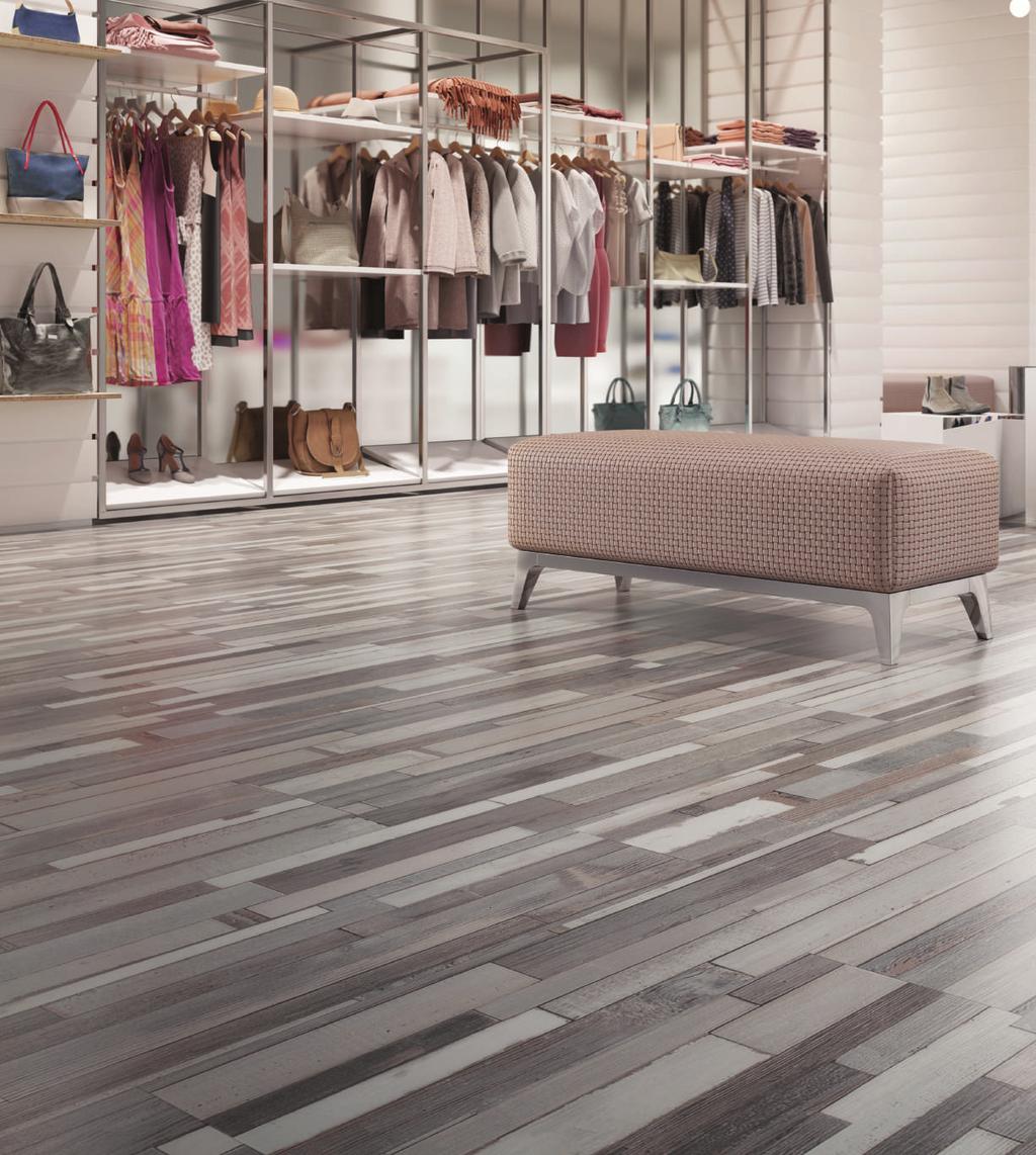 DRIFTWOOD The Driftwood Collection is a one of a kind LVT that is comprised of numerous wood planks in one pattern.