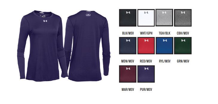 UA WOMEN'S LOCKER T LONGSLEEVE HeatGear fabric is ultra-soft & smooth for extreme comfort with very little weight.