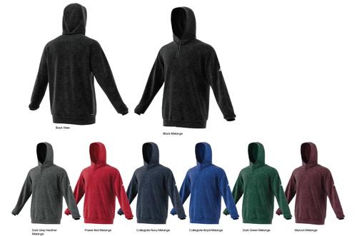 ADIDAS TEAM ISSUE FULL ZIP HOODY Breathable climawarm fabric; kangaroo hand pocket; Mesh hoodliner Fabric: 100% Doubleknit Fleece