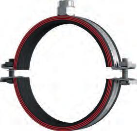 Heavy-duty pipe ring MP-MI M10/M12 Heavy-duty pipe installations with diameters up to 168 mm Installation of industrial pipework Process and control lines M8 clamping screws, secured against loss,