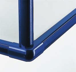 The aluminium supporting legs have a solid, nylon cover sleeve and are infinitely height-adjustable to compensate for deviations in floor level of up to 30 mm.