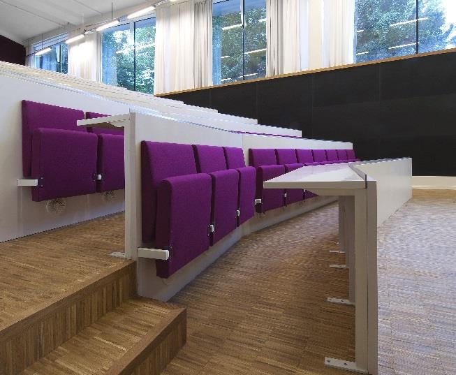 HLA-WALL HLA-Wall lecture room chair is designed in cooperation with Henning Larsen Architects. HLA-Wall is a solution especially designed for high step rises.