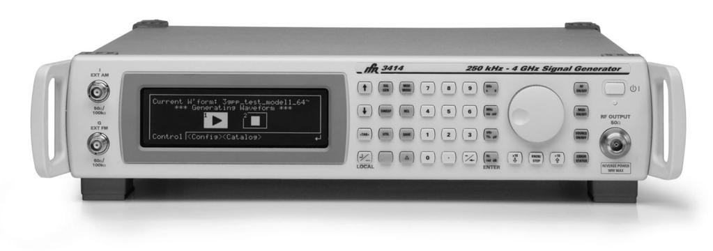Signal Sources 3410 Series Digital RF Signal Generators An agile signal generator that combines wide frequency cover and high performance vector modulation in a small package, making it ideal for