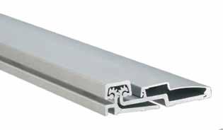 HEAVY DUTY CONTINUOUS HINGES ALUMINUM HALF SURFACE GEARED HINGES HALF SURFACE HINGES Any Door Material Heavy Duty for high frequency 1 3/4 doors or heavy medium frequency doors up to 450lbs.
