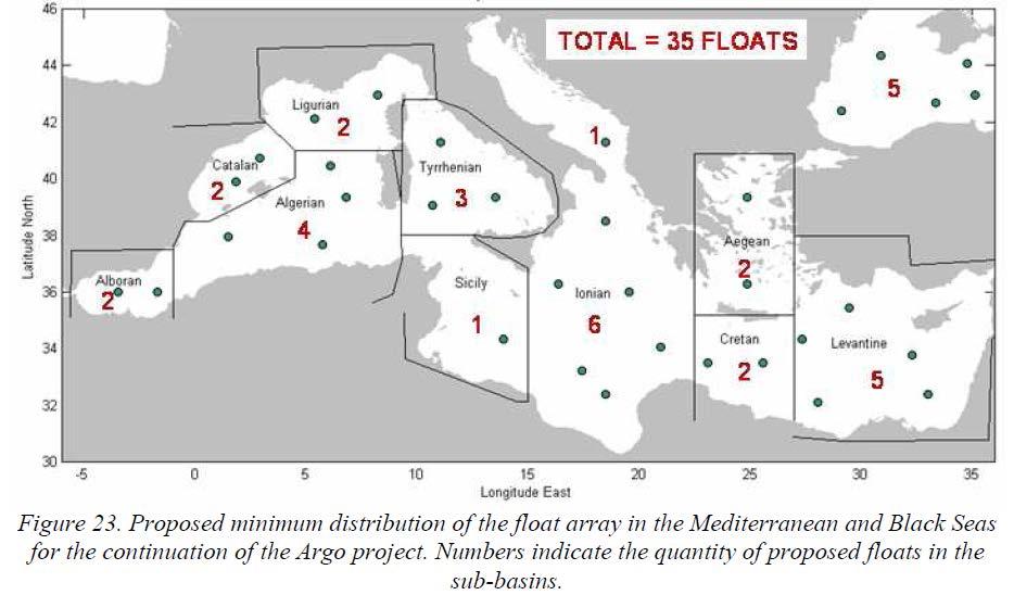 Proposed Argo sampling in the Mediterranean and Black Seas Future Plans