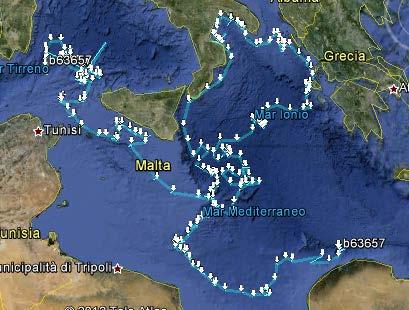 Argo data in the Med and Black Seas Oldest