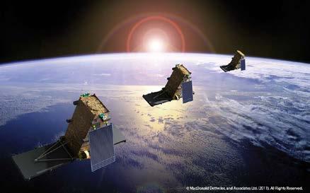 Three Satellites RADARSAT Constellation Mission (RCM) Design completed Mission Critical Design