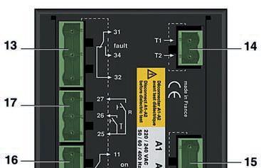 Relay marking 1 4 8 9 Controls 5 6 7 RH10P. Indications 2 3 LED status on fault Meaning RH21P.