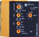 monitoring of phase sequence and phase failure, monitoring of asymmetry with adjustable threshold and the following functions (selectable by means of rotary switch) - Undervoltage monitoring -