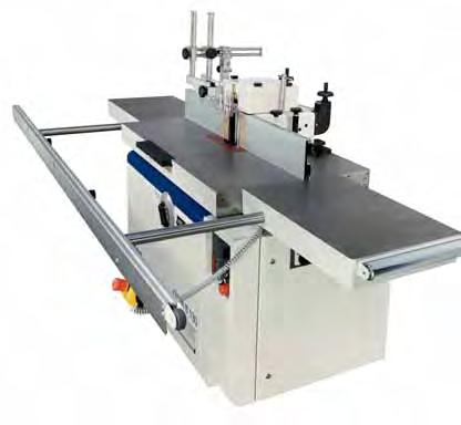 The mobile front bar makes it easy to move large dimensioned workpieces on the worktable, particularly for edge moulding.