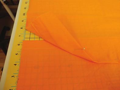 Finishing: 1. Cut remaining pillow fabric to create a fold over back. 2. One piece 16.