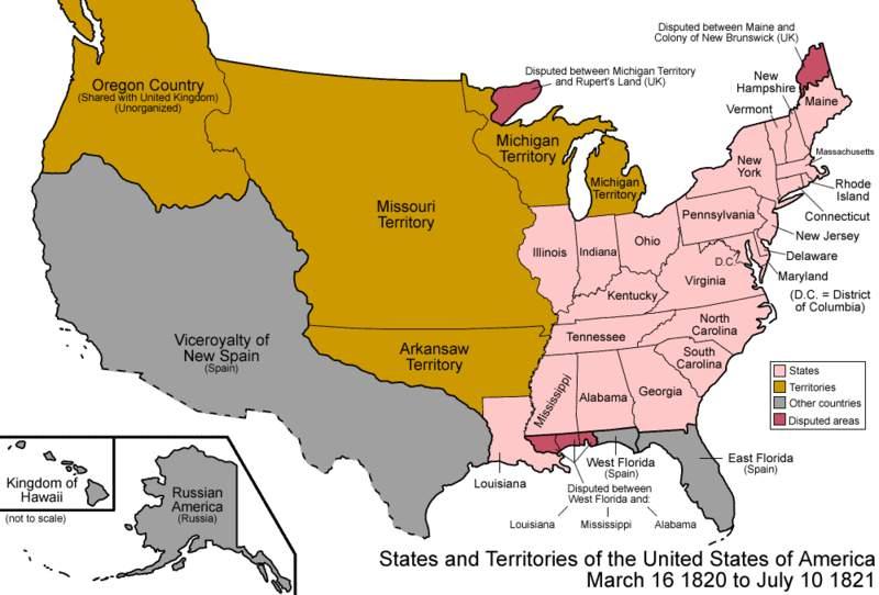 Politically, the United States was split into sections.