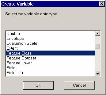 ArcToolbox Data Add empty variables
