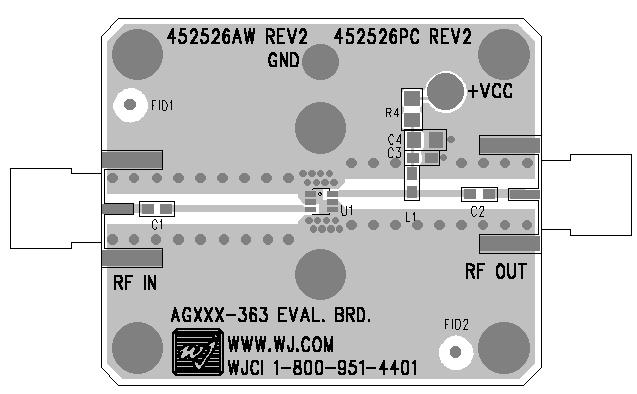 AG-6 Vcc Icc = ma Application Circuit R Bias Resistor C Bypass C.