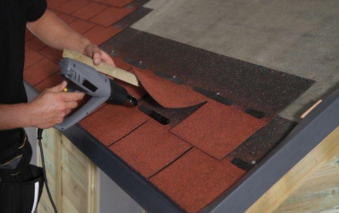 Horizontal alignment tag Ensure the shingles are positioned square to the