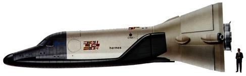 Dream Chaser ISS servicing Unmanned Comparison: HERMES 9 m long 20 m 9 t 23 t 5 t cargo up / 3t down3 t up/1.