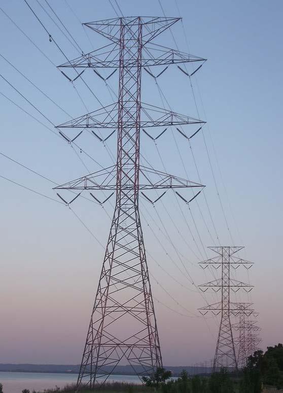 Transmission Lines 3 Transmission and distribution of electrical power occurs over metal cables Overhead AC or DC Underground AC or DC In the U.S.
