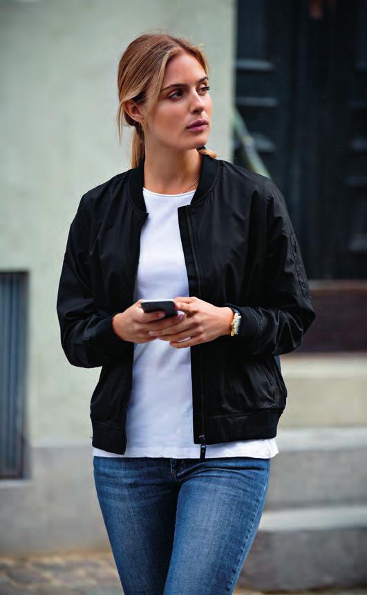 CLASSIC AND AUTHENTIC This cool bomber jacket catches the retail trends, and embraces both