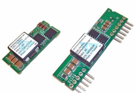 The DNM series provides a programmable output voltage from 0.75V to 5.0V through an external trimming resistor.
