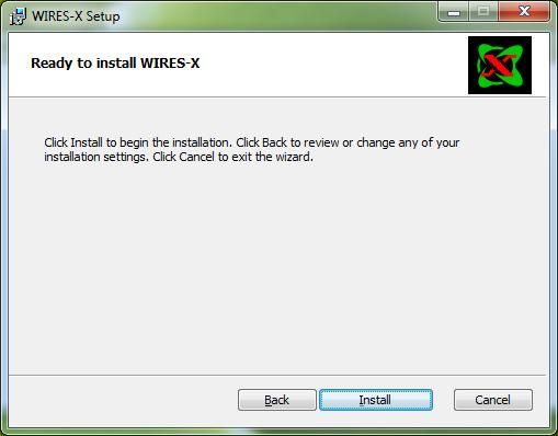 7. Click [Install]. Software installation will start.