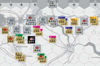 Note that the Soviet player has some setup options for units of the 18th and 57th Armies.