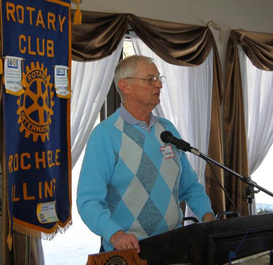 .. Ron, Joan & Randy Mershon were our guest speakers at a full room of Rotarians on Tuesday. The Mershon s officially purchased the Rochelle Country Club effective December 29th, 2009.