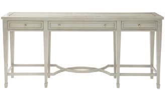 Heather Gray finish. pages Inside Front Cover, 1, 2. 35 363-912 METAL CONSOLE TABLE W 56 D16 H 34 in. W 142.24 D 40.64 H 86.36 cm.