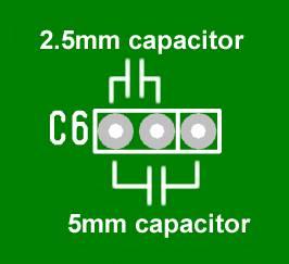 Warning : most film capacitors have provision for 2 sizes.