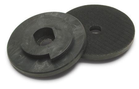 Pad Size Nut Part# 3" (76 mm) 5/8"-11 158771 4" (102 mm) 5/8"-11 157603 5" (127 mm) 5/8"-11 158772 Snail Lock Backer Plates Velcro backed disc for attaching polishing pads to