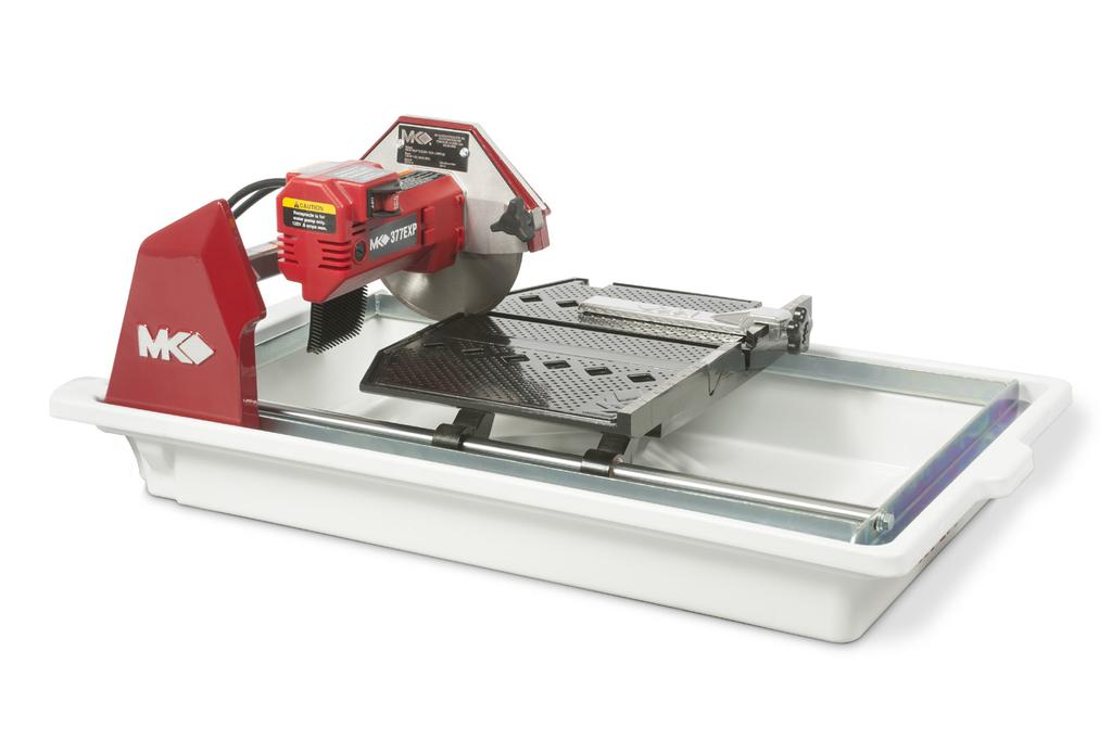MK-377EXP 1/2 Hp, 7" Wet Cutting Tile Saw The MK-377EXP ensures precision cutting of ceramic, travertine and slate with its