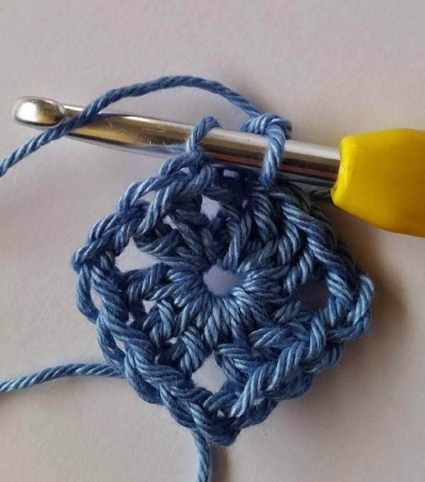 Step 2 : now yo and pull the yarn through the 2 loops on the hook to make your ss. There you go.
