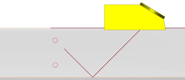 Figure 4 illustrates the target placement for a 6mm wall and 21mm wall sample.