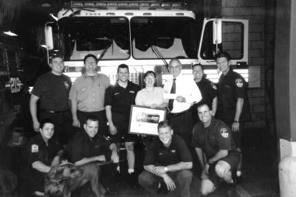 PAGE 6 The Azoan JULY 2002 AZO Honors and Presents Donation to the FDNY On June 3rd, Agnes and I traveled to Engine Company 219 of the New York Fire Department who lost seven men in the World Trade