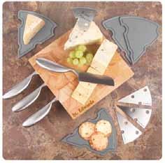 with washable ink Great for presenting multiple cheeses 4 Cheese Plates: Cheese inspired design Fits perfectly into the palm of your hand Great for serving Item Size: 11.6 W x 7.