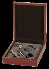 99 WN03 WN04 SHOWN CLOSED WN04 Rosewood Finish 5 Piece Wine Gift Set & 2