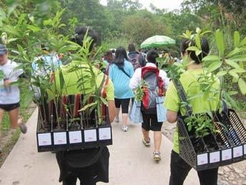 This year, the slogan of the Tree Planting Challenge was "Plant a Wish for a Better Climate" to increase the public awareness about climate change and take practical action to reduce their carbon