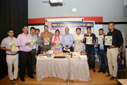 AHMEDABAD CHAPTER ORGANISES ADDRESSES ISSUES OF TERRORISM & NATIONAL SECURITY Ahmedabad Chapter organised a programme on August 18 to take forward the National PR Day theme of Salutations to Indian
