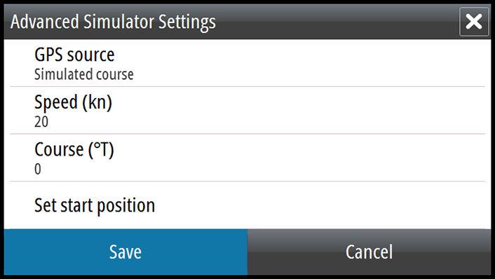 Ú Note: Demo mode is designed for retail/showroom demonstrations. Simulator source files You can select which data files are used by the simulator.