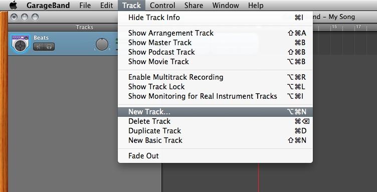 The keyboard will then appear looking like this: You will need to create a new track in which to record your piano on.