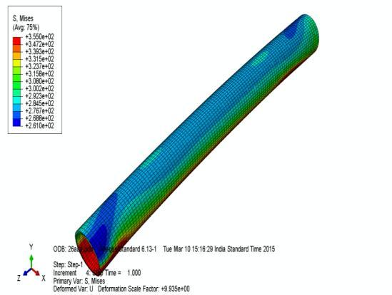 to bending and torsion load. Hence linearized principal membrane stresses of FEA are directly compared with principal stresses calculated by analytical method.