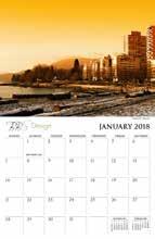 Supply artwork at 11" x 8 1 /2" plus 1 /8" bleed on all sides. Stock photos are available on the Calendar page of our website.