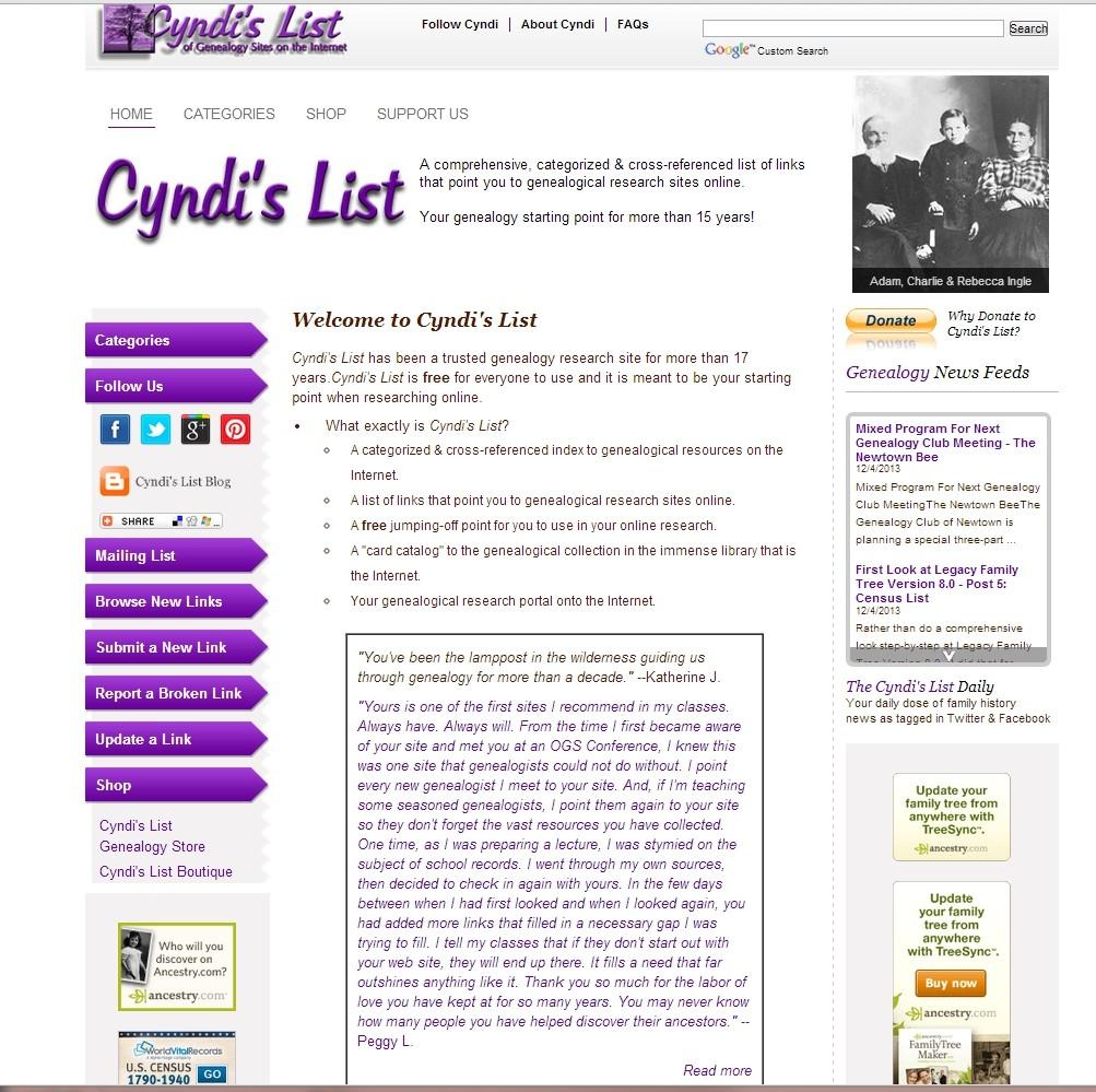Cyndi s List Image