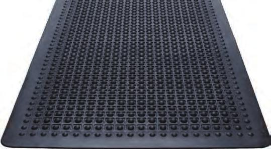 Flex Step anti-fatigue matting Anti-Fatigue 3/4 thickness and air domes provides comfort for legs, feet and back Top