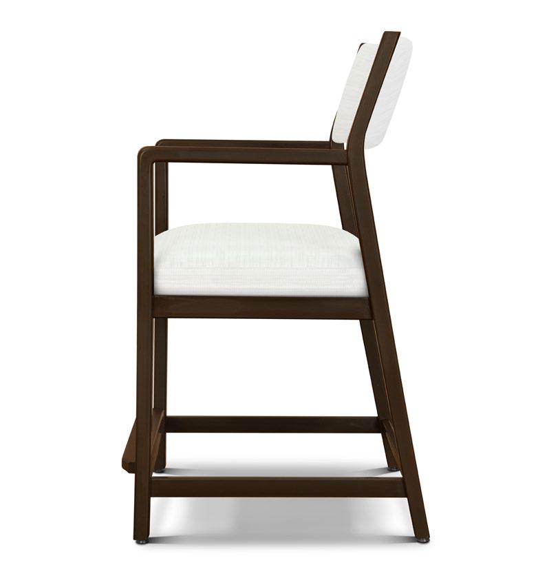 Built with safety in mind, this chair has non-skid adjustable glides on the front and back legs.