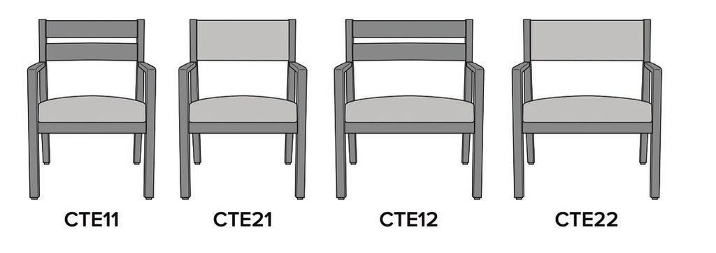 Caterina Guest Chair Features Wallsaver Wallsaver back legs help keep walls in pristine condition.