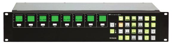 NVISION 9000: multi-destination router control panels NV9608: Multi-destination panel 2RU panel XY operation Supports