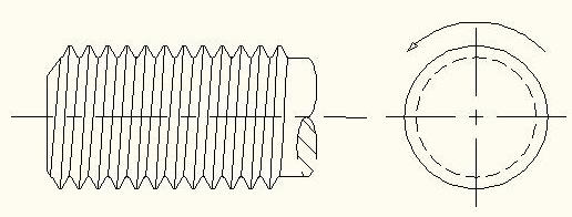 When a right-hand thread is turned clockwise, it tightens and loosens if turned counterclockwise. A left-hand thread tightens when is turned counterclockwise and loosens if turned clockwise.