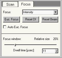 Tecnai on-line help User interface 176 4.80 STEM Imaging Focus (Expert) The STEM Imaging Focus Control Panel.