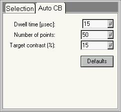 Tecnai on-line help User interface 184 4.86 STEM Detector Auto CB The STEM Detector Auto CB Control Panel.