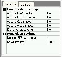 Tecnai on-line help User interface 92 Acquire Pressing the Acquire button : When the button is gray, start the spectrum acquisition. When the button is yellow, stops the spectrum acquisition.